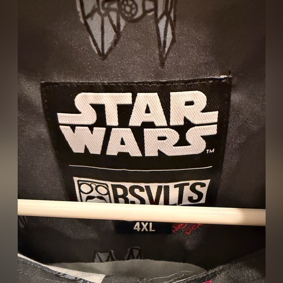 Star Wars RSVLTS Unisex Pew Pew KUNUFLEX Button-Down Shirt - Black Size 4XL - Picture 3 of 3